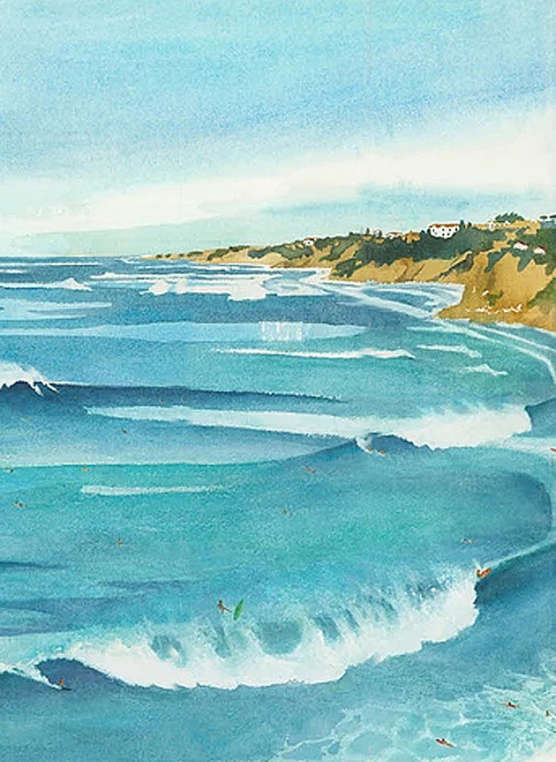Isidore Leroy Papier peint panoramique Surf Guethary