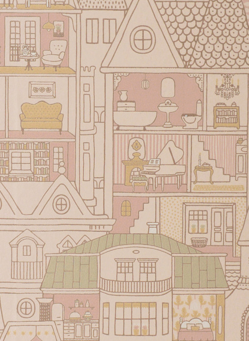 Majvillan Papier peint Dollhouse - Sunny Pink