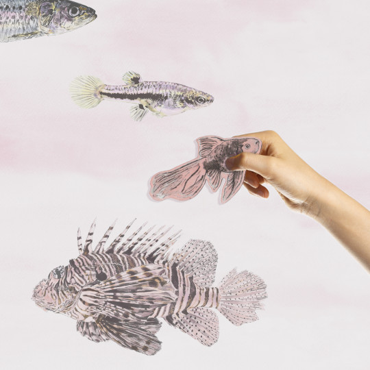 Sian Zeng Tapete Classic Fish - Pink