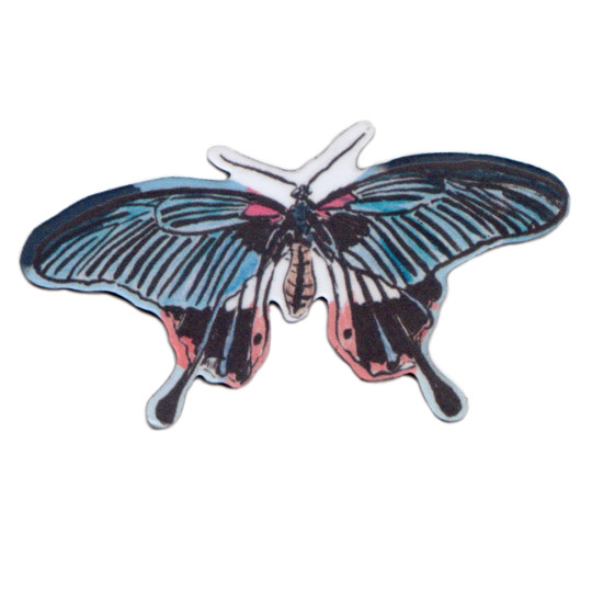 Sian Zeng Magnet Blue and Red Butterfly