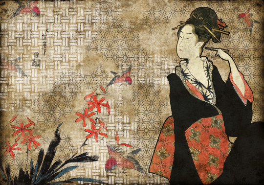 Coordonne Papier peint panoramique Geisha Graffiti