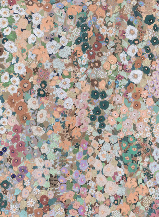 House of Hackney Papier peint Hollyhocks - Prairie