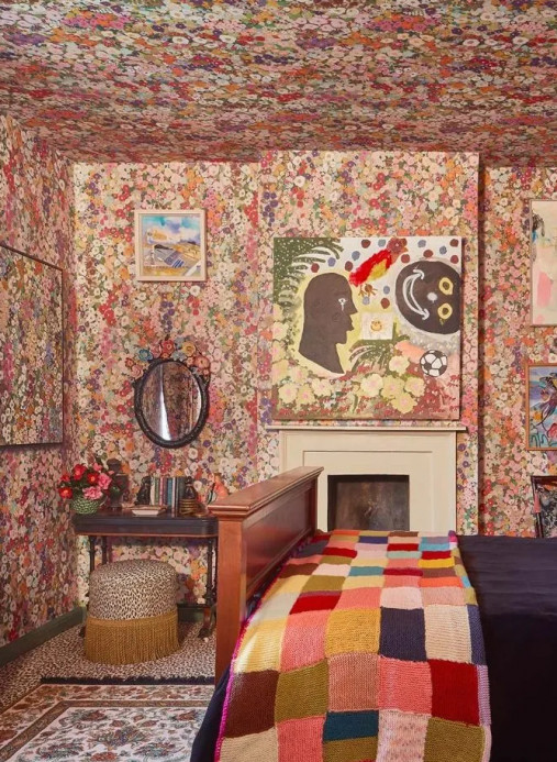 House of Hackney Papier peint panoramique Hollyhocks