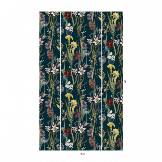 House of Hackney Wallpaper Flora Delanica - Midnight