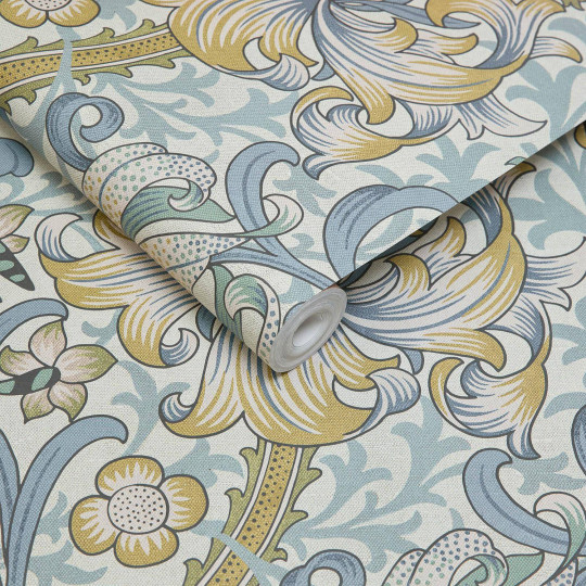 House of Hackney Tapete Golden Lily - Moonstone