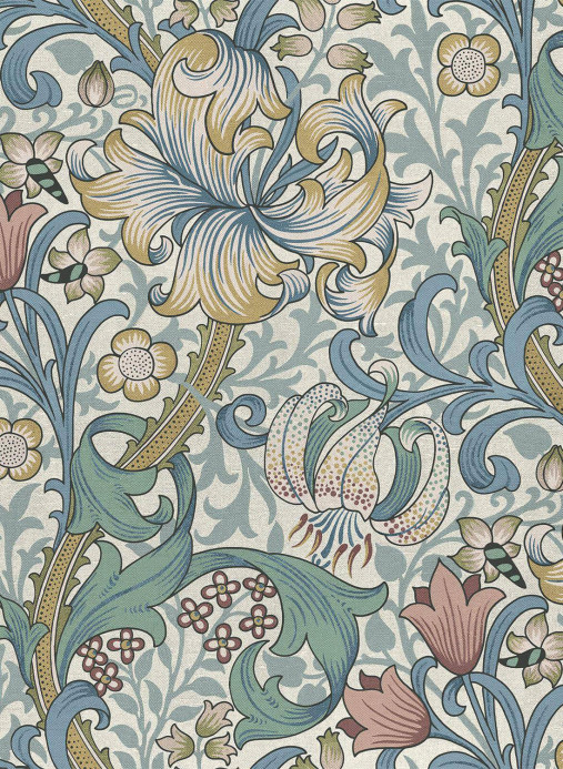 House of Hackney Tapete Golden Lily - Moonstone