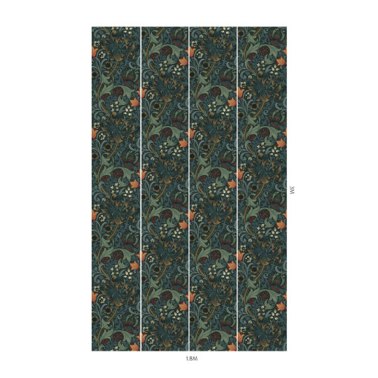 House of Hackney Tapete Golden Lily - Midnight 2025