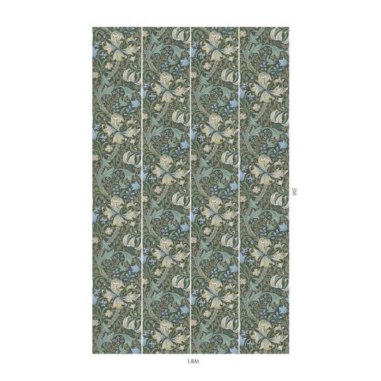 House of Hackney Tapete Golden Lily - Verde