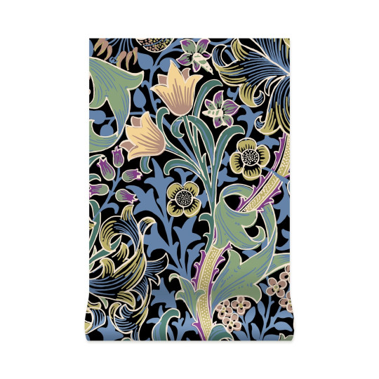 House of Hackney Papier peint Golden Lily - Noir