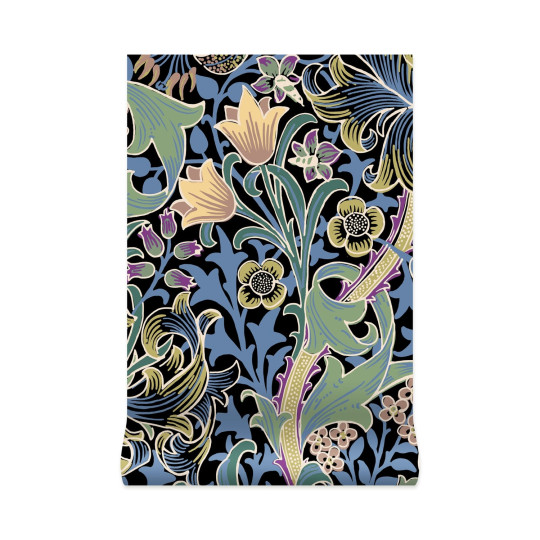 House of Hackney Wallpaper Golden Lily - Noir