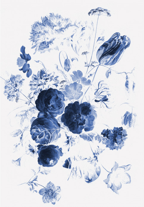 KEK Amsterdam Wandbild Royal Blue Flowers 1