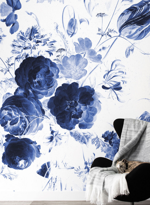 KEK Amsterdam Wandbild Royal Blue Flowers 1