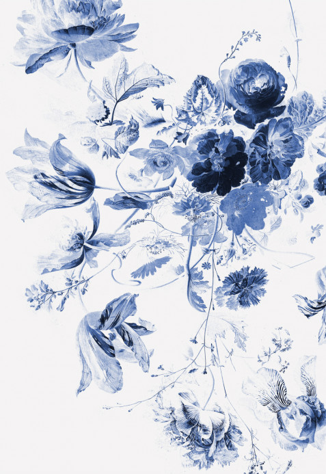 KEK Amsterdam Mural Royal Blue Flowers 3