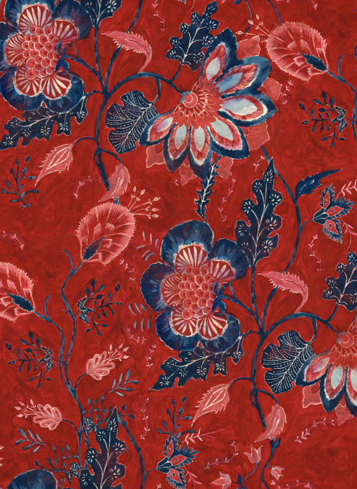 Mindthegap Papier peint Saxon Tapestry - Red/ Blue/ Taupe