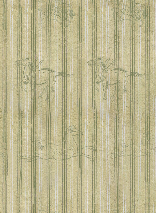 MINDTHEGAP Wallpaper A Fable Alabaster/  Green/ White