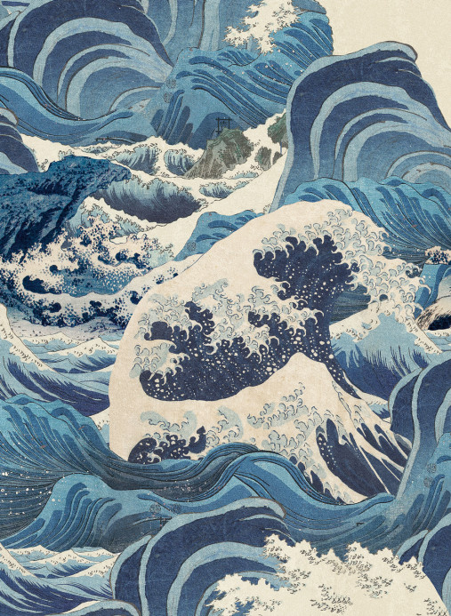 MINDTHEGAP Wallpaper Sea Waves Lightblue