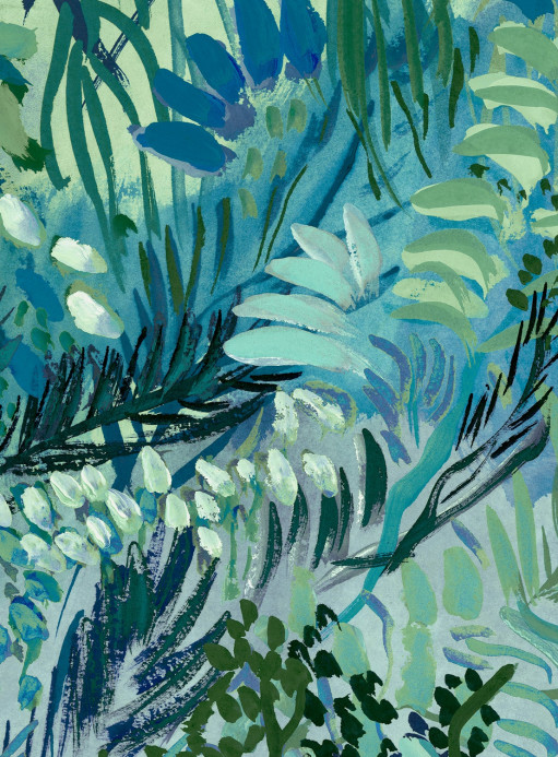 Isidore Leroy Papier peint panoramique Les Vagabondes - Bleu