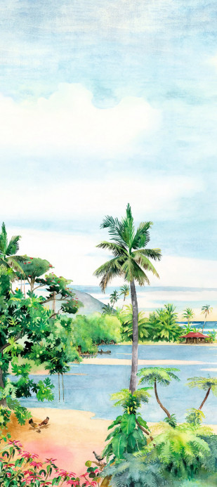 Isidore Leroy Papier peint panoramique Les Iles - Panel A