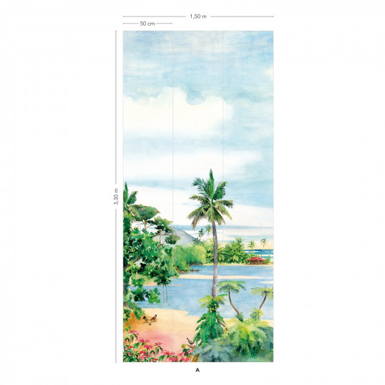 Isidore Leroy Papier peint panoramique Les Iles - Panel A