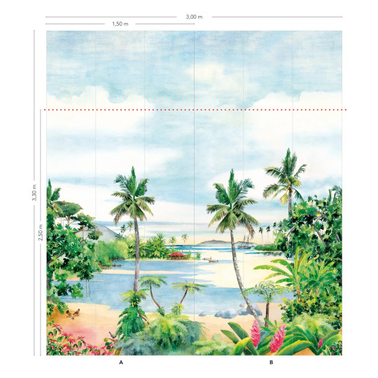 Isidore Leroy Wandbild Les Iles - Panel A