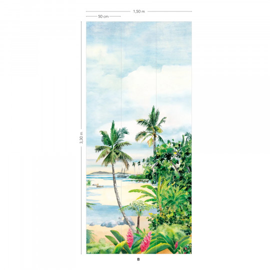 Isidore Leroy Papier peint panoramique Les Iles - Panel B