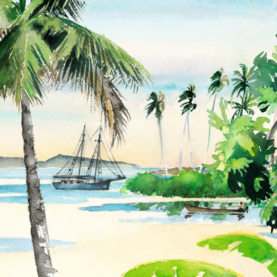 Isidore Leroy Wandbild Les Iles - Panel B