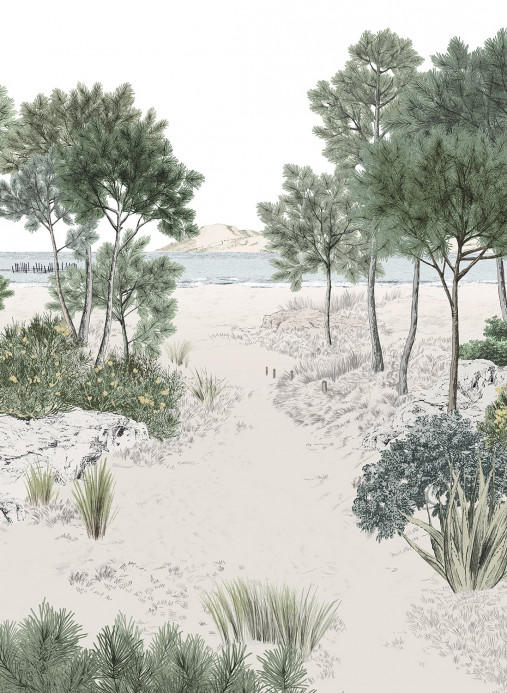 Isidore Leroy Papier peint panoramique Dune Naturel - Panel A
