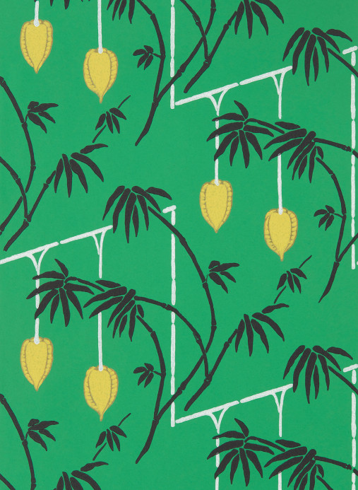 Harlequin Wallpaper Kimiko - Bottle Green/ Chartreuse