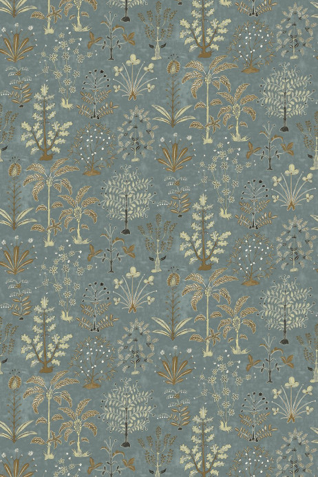 Josephine Munsey Tapete Cynthia - Mid Blue and Olive