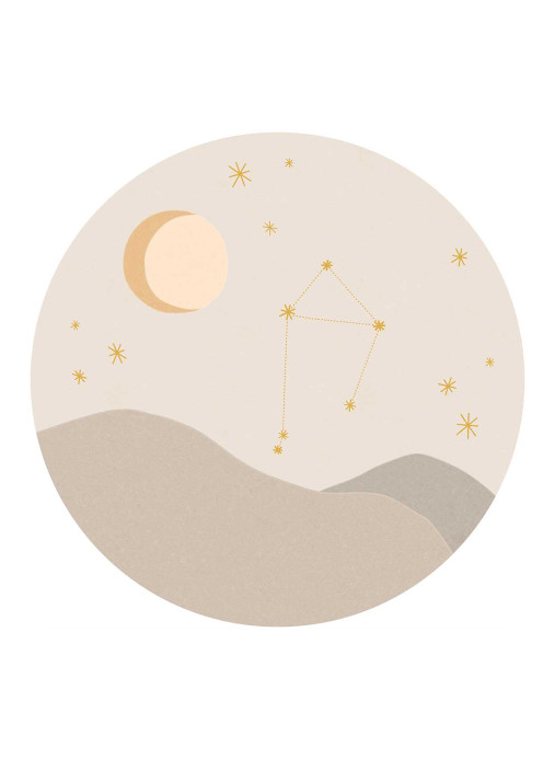 Eijffinger Carta da parati panoramica Star Sign Circles Beige - Libra