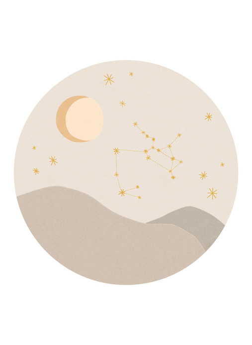 Eijffinger Papier peint panoramique Star Sign Circles Beige - Sagittarius