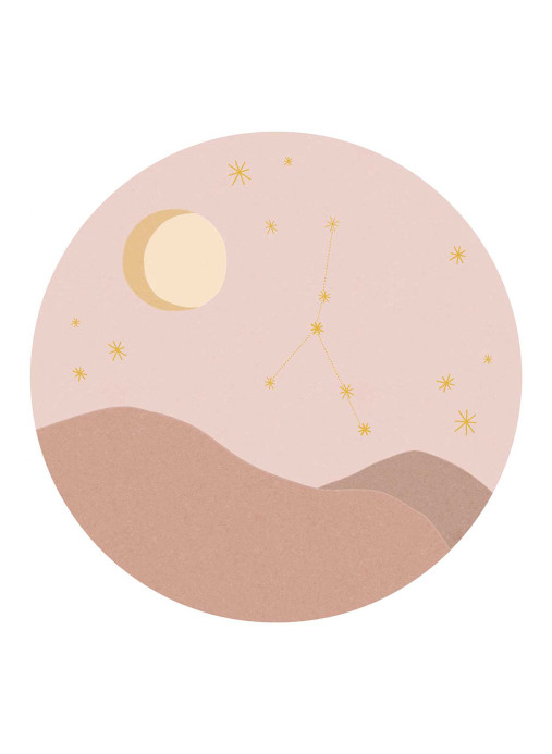 Eijffinger Papier peint panoramique Star Sign Circles Rose - Cancer