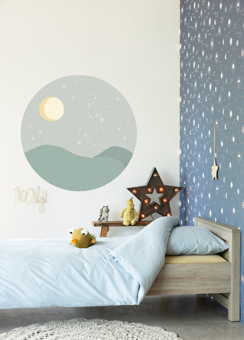 Eijffinger Mural Star Sign Circles Blue - Leo