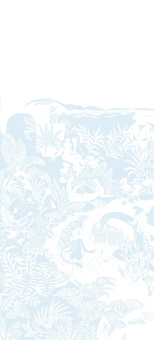 Isidore Leroy Mural Eternelles Bleu Pastel
