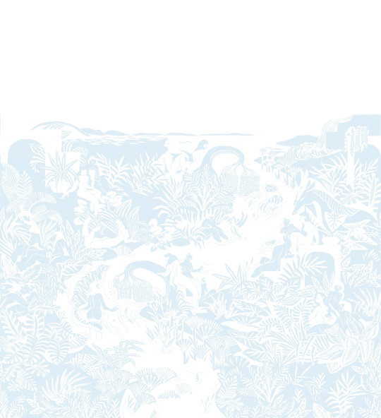 Isidore Leroy Mural Eternelles Bleu Pastel