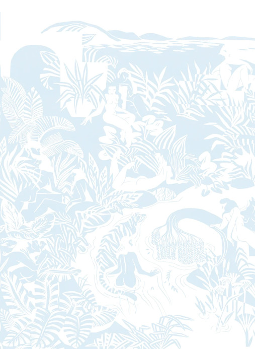 Isidore Leroy Mural Eternelles Bleu Pastel