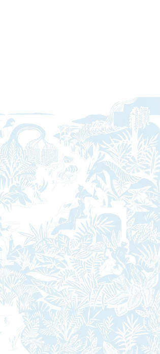 Isidore Leroy Mural Eternelles Bleu Pastel