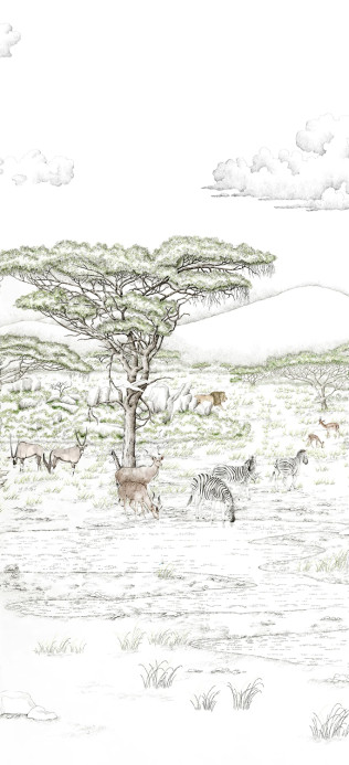 Isidore Leroy Papier peint panoramique Vallee du Rift Multico