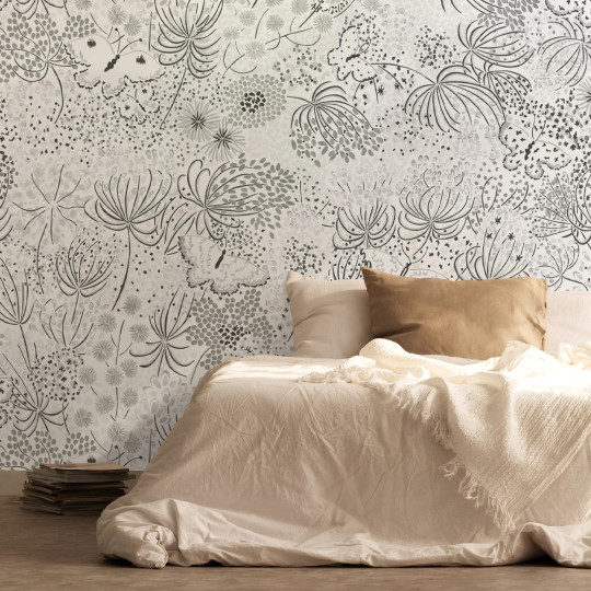 Isidore Leroy Mural Ombelles - Gris