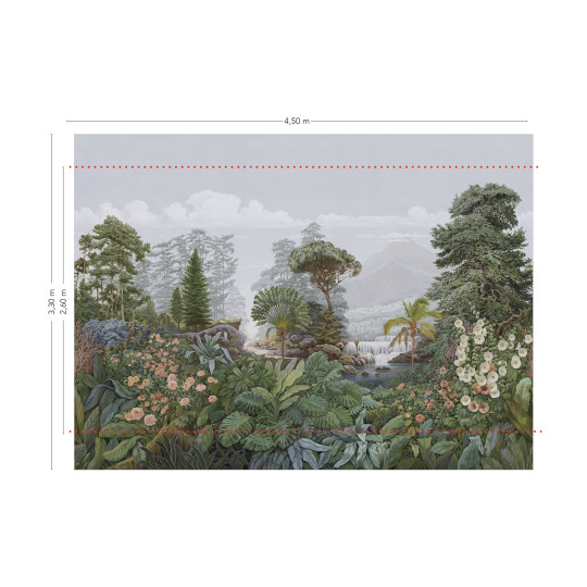Isidore Leroy Papier peint panoramique Firone Corail - Panel A