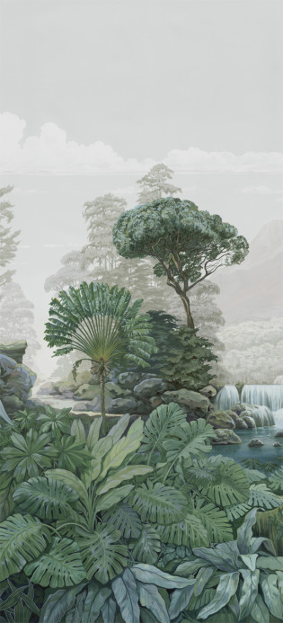 Isidore Leroy Papier peint panoramique Firone Vert - Panel B