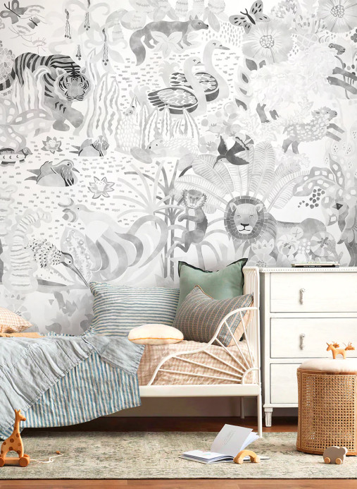 Isidore Leroy Mural Les 5 Continents Grisaille