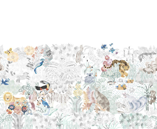 Isidore Leroy Papier peint panoramique Les 5 Continents Naturel - Panel A