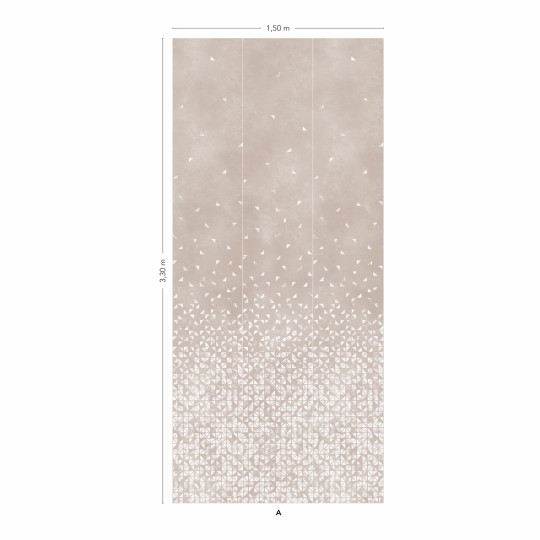 Isidore Leroy Wandbild Tangram Terracotta Blanc - Panel A