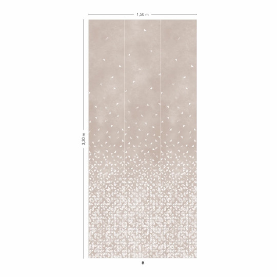 Isidore Leroy Wandbild Tangram Terracotta Blanc - Panel A