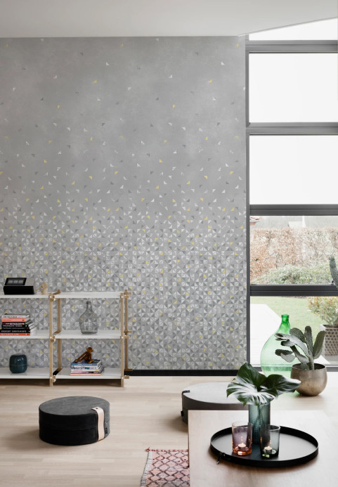 Isidore Leroy Wandbild Tangram Gris Jaune - Panel A