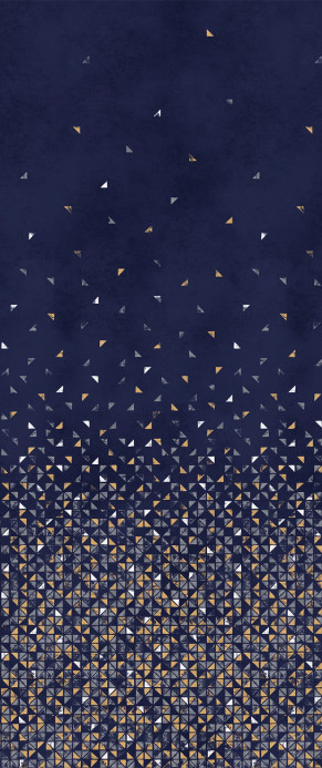 Isidore Leroy Mural Tangram Bleu Nuit