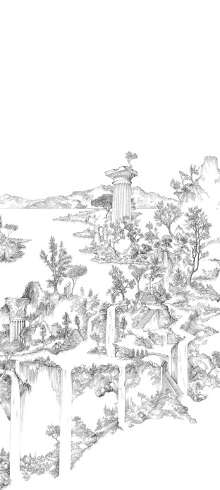 Isidore Leroy Papier peint panoramique Cite Revee - Panel C