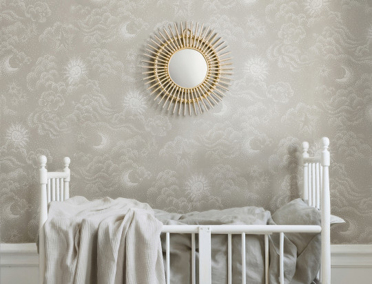 Littlephant Wallpaper Happy Cloud - Clay Beige