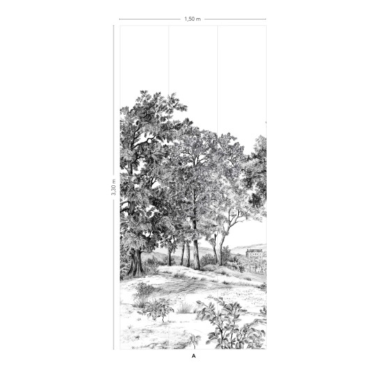 Isidore Leroy Papier peint panoramique Domaniale - Panel A